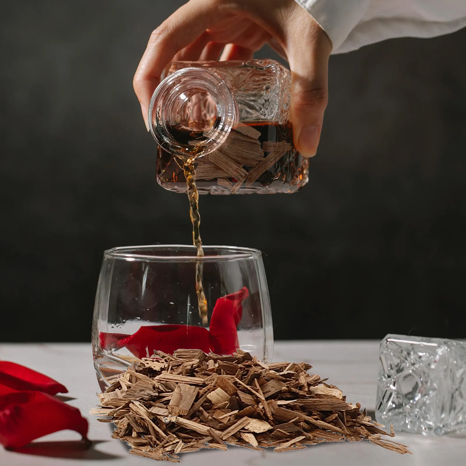 1Pack Oak Chips Formula Pack Rich Aromatic Flavor Enhancer for Wine Whiskey Spirits Home Brewing Supplies French