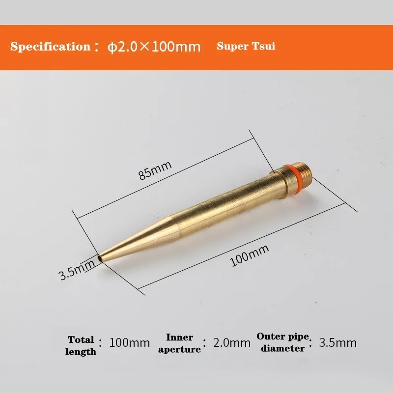 1Pcs Reinem Kupfer Hot Melt Kleber Pistole Düse Lange Kurze Kleine-bohrung Große Durchmesser Kleber Pistole Düse auslaufsichere Pistole Düse