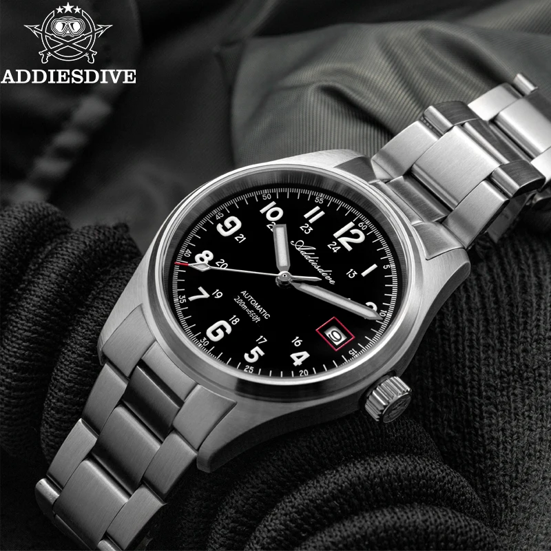 

ADDIESDIVE New Men's Watch Luxury Sapphire Glass Stainless Steel NH35 Mechanical Watch 200m Waterproof Luminous Reloj Hombre