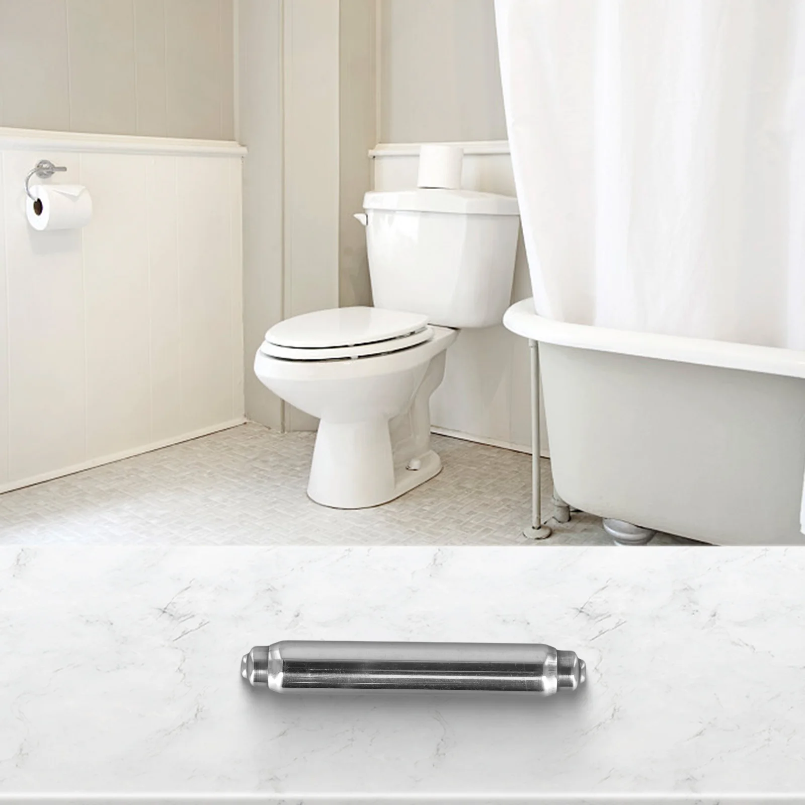 Reemplazo confiable del carrete del soporte de papel higiénico de acero inoxidable, garantiza un rollo de papel se mantiene seguro, no se requieren tornillos