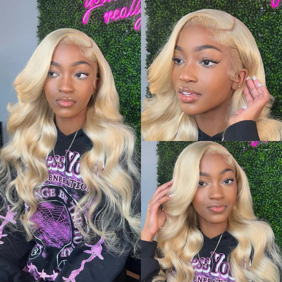 

Парик Body Wave 613 с кружевной передней частью, из натуральных волос, предварительно сформированный, 13x4, 13x6, 360, с кружевным фронтом, с хвостом, медово-русый, из натуральных волос