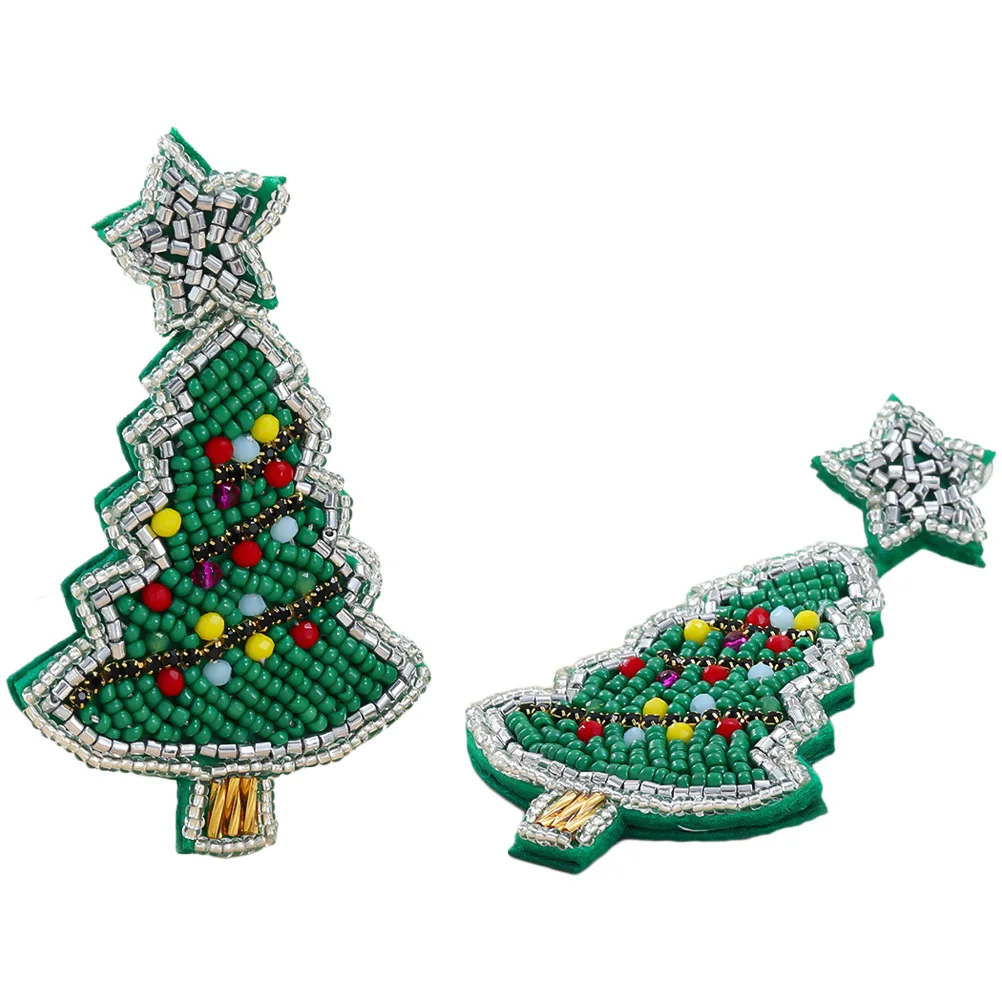 

Christmas Tree Earrings for Women Dangle Holiday Studs Fashion Charming Eye-Catching Festival Jewelry European American Style