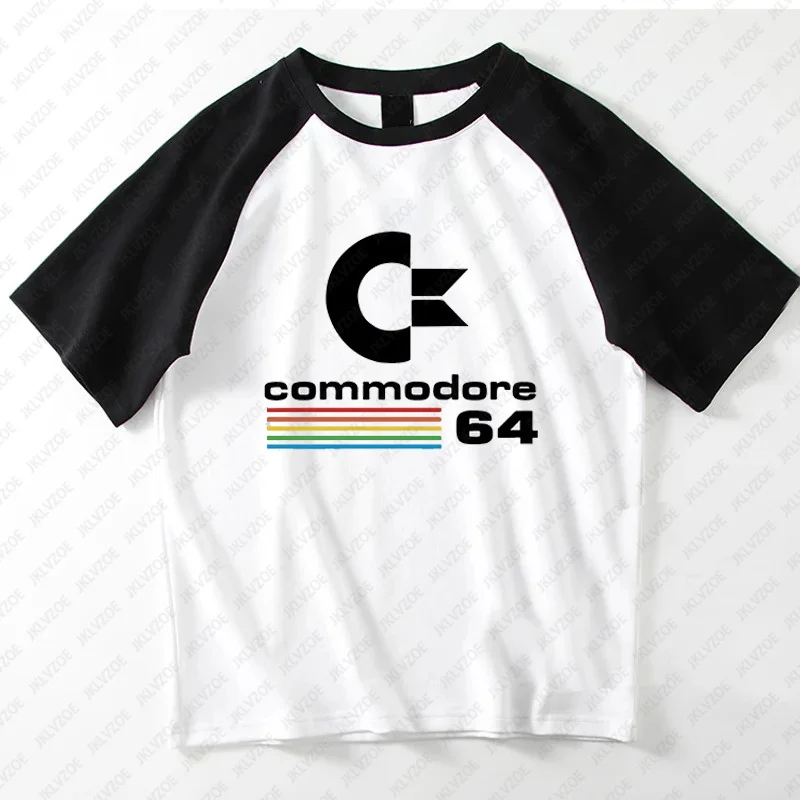 Commodore 64 Print TShirt C64 SID Amiga Retro Street Short Sleeve Tops Tee Summer Women Men Casual Raglan Sleeve Cotton T Shirt