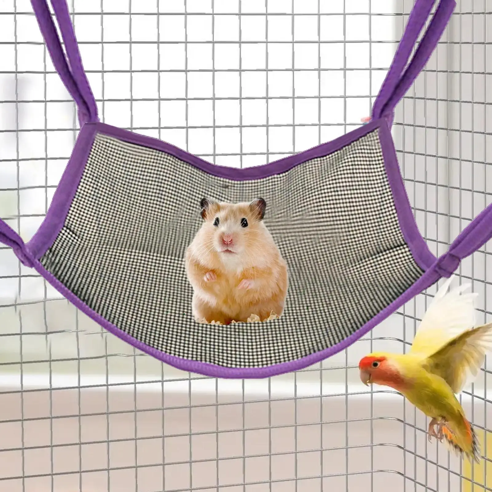 1pcs Hanging Bed Durable Summer Pet Hammock Chipmunk Ferret Rat Sleeping Nest Small Animal Bed Swing Toy Cage Accessories