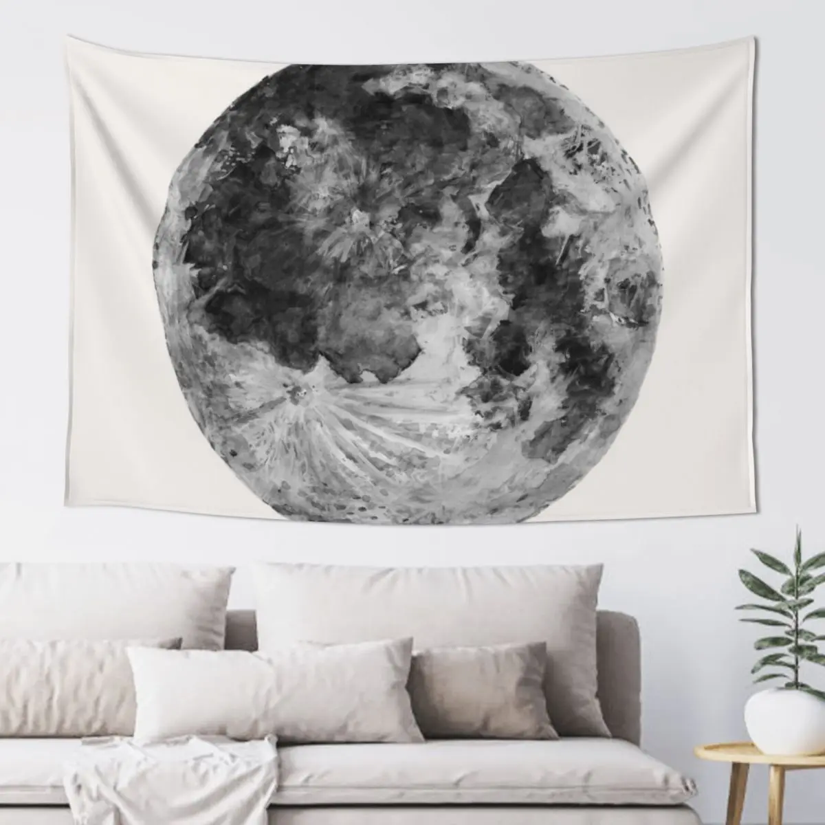 

Watercolour Moon (Canvas) Tapestry Room Decor Korean Style Wall Tapestries Decoration For Bedroom Bedrooms Decor Tapestry