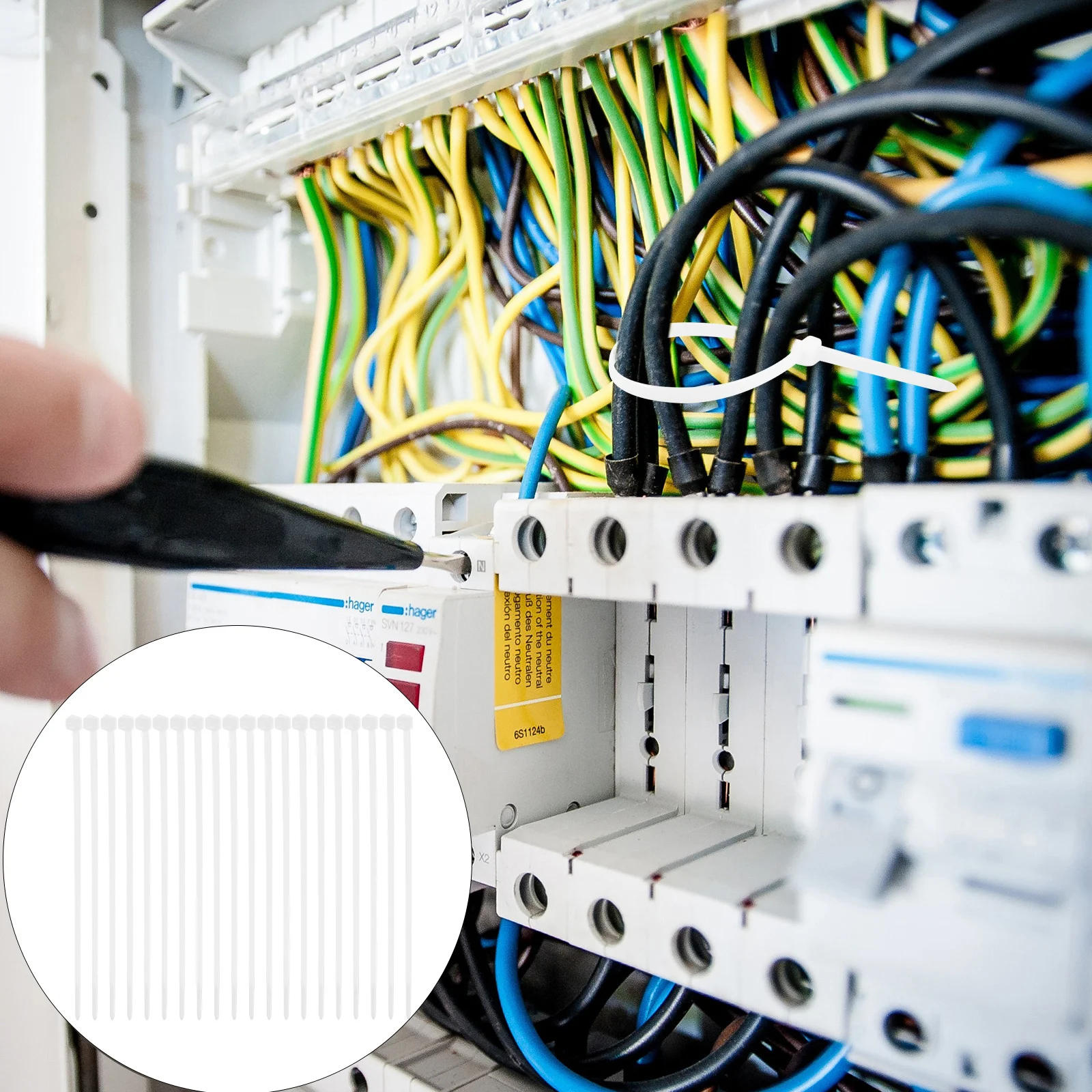 

300Pcs Cable Management Zip Ties Reusable Self Locking Wire Ties Tie Straps for Cord Organizer in Office Home Garden Supply