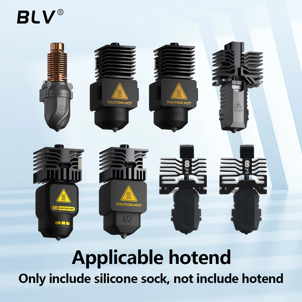 BLV® Phaetus Conch Hotend Conch Silicone Socks Hotend Sleeve For QIDI Plus 4 AD5M BambuLab P2S H2D A1 A1 mini X1 P1