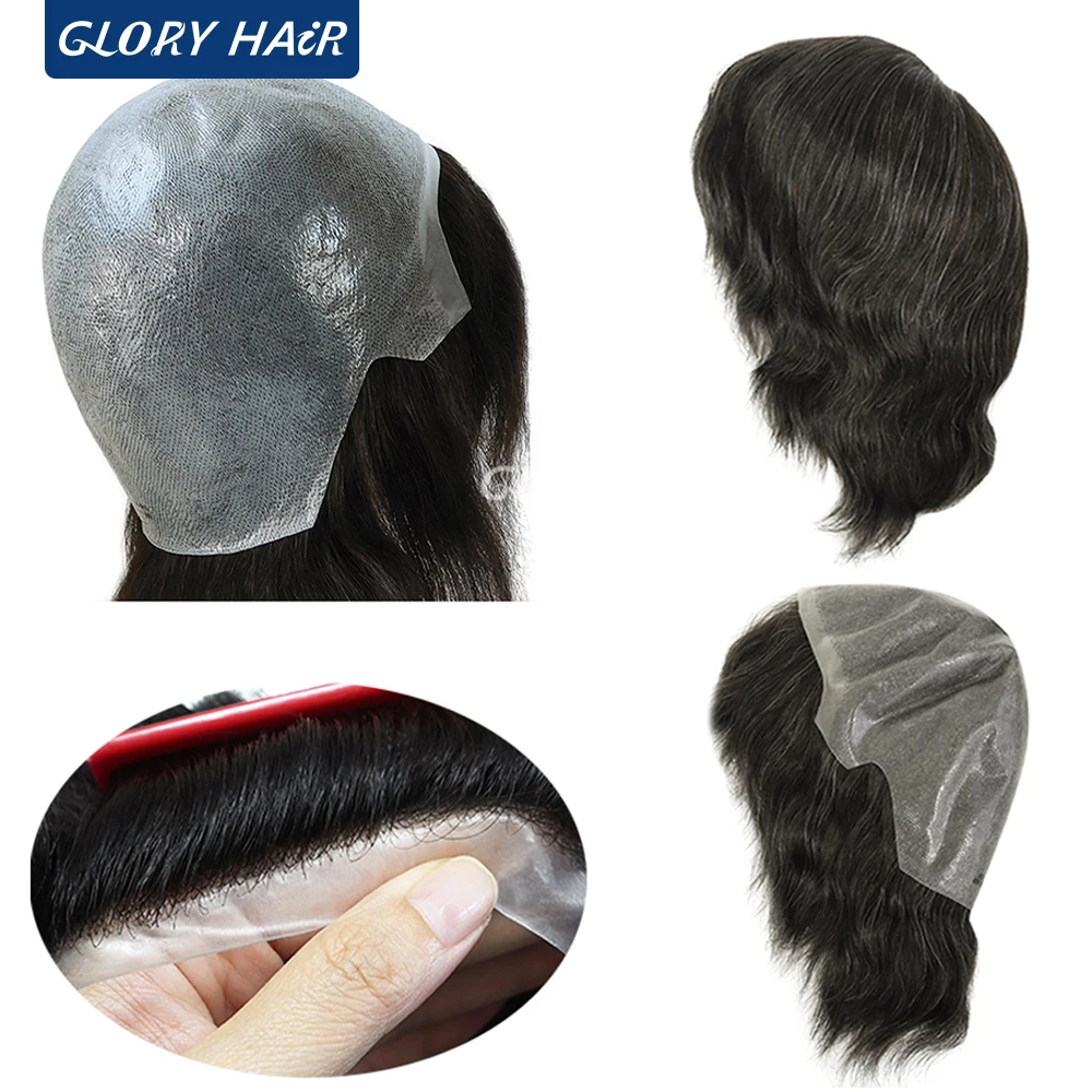 

Парик на всю голову, 6 дюймов, короткие прямые волосы, тонкая кожаная основа, парик из натуральных волос для мужчин и женщин, натуральный черный цвет, 130% плотность, парик из человеческих волос.