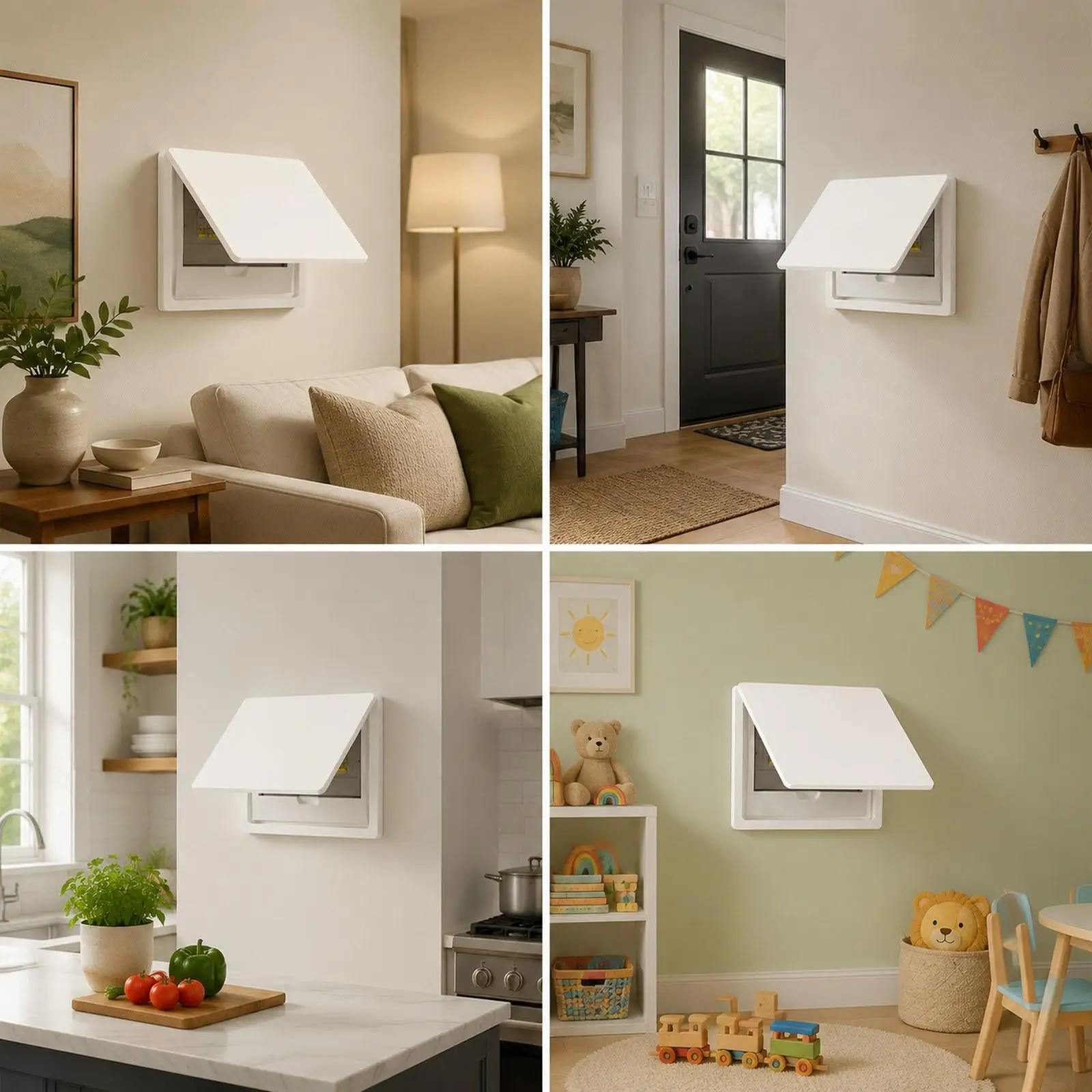 Kitchen Bathroom Electrical Boxes Accessories Elegant PVC Panel Cover Easy Install for Home Office