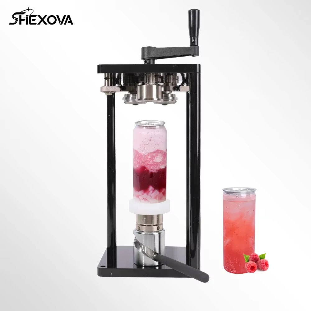 

Commercial market stall household small can sealing machine portable semi-automatic bubble juice coffee can sealing machine
