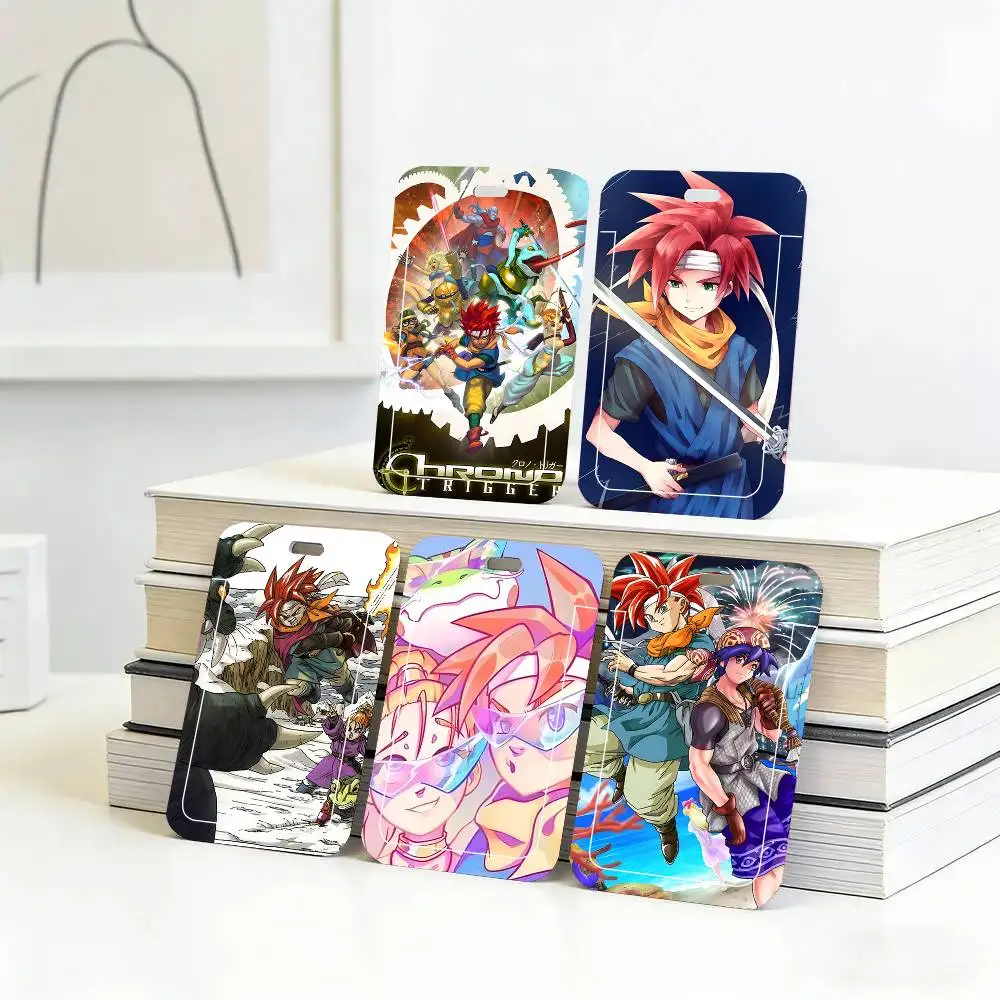 1pc Game Chrono Trigger ID Card Sleeve School Card Access ID Card Bus Meal Card Protective Sleeve Easy Push