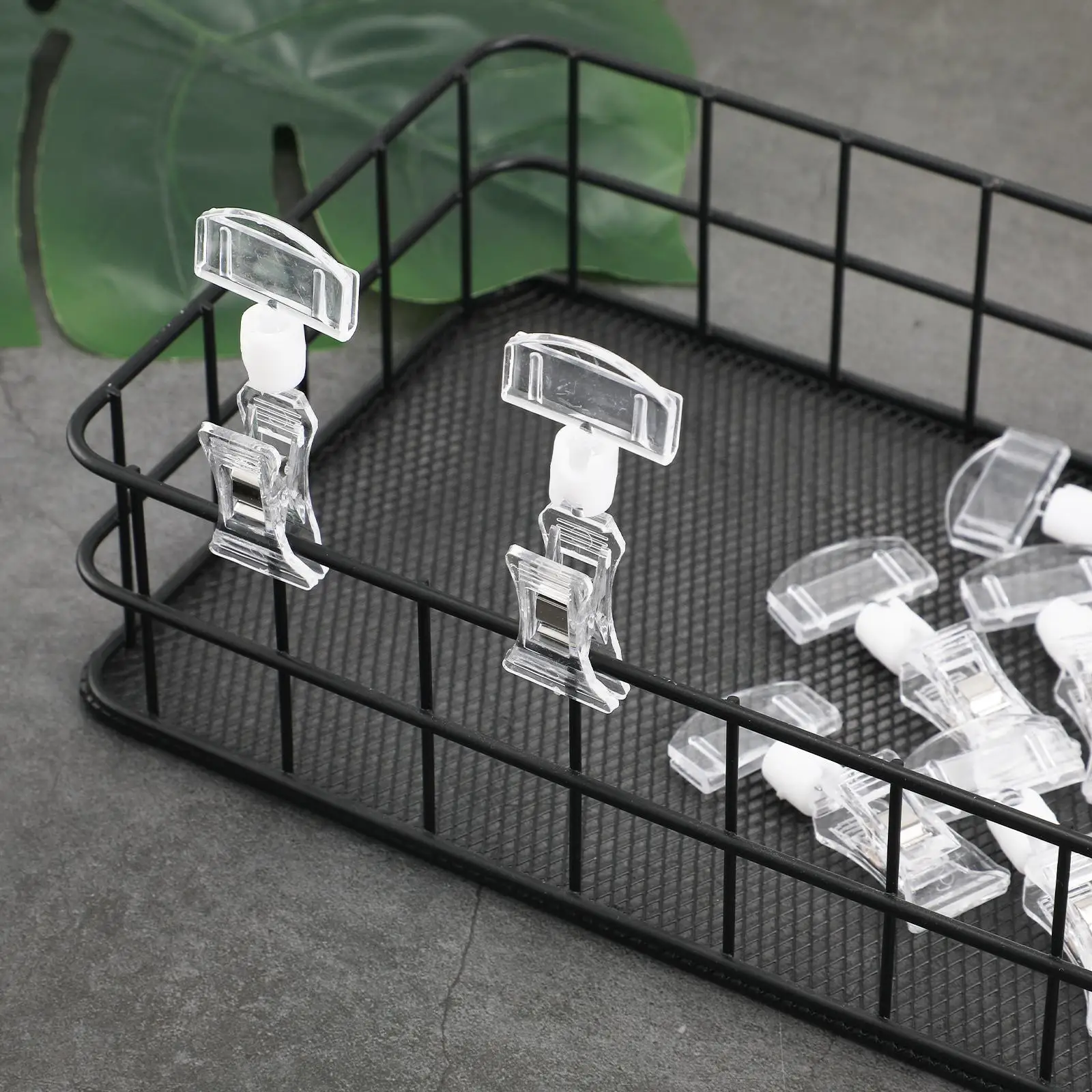 10 Pcs Price Tag Clip For Price Tag Display Holders Rotatable Clip for Shelves Table Advertising Label Rack Sign Holder