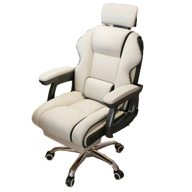 Esports chair PU leather computer gaming seat with hidden footrest, popular for home offices