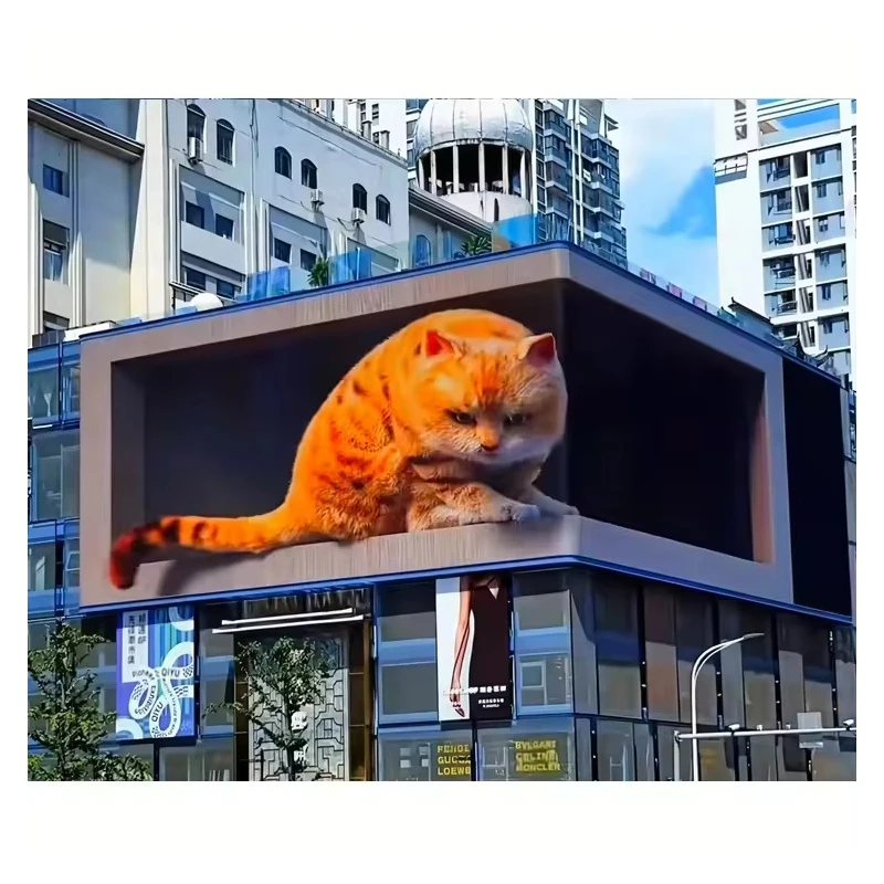 Customizable Custom P4 Outdoor Waterproof LED Advertising Display Video Wall Naked 3D Digital Advertising LED Billboard Large Vi