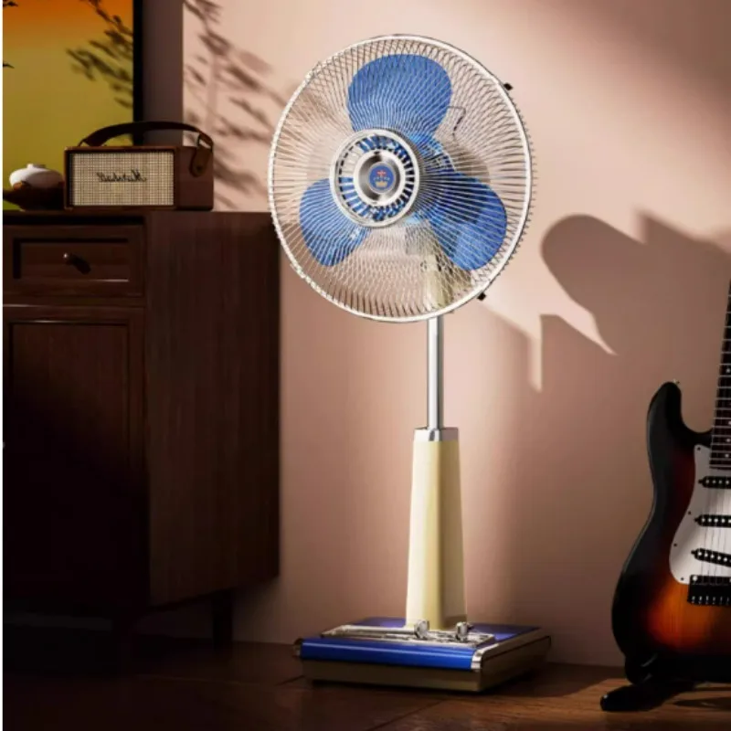 Retro Classic Japanese Art Electric Fans , Old 80s Dual-use Desk Fan Portable Floor Fans Shake Head Standing Fan Cooling