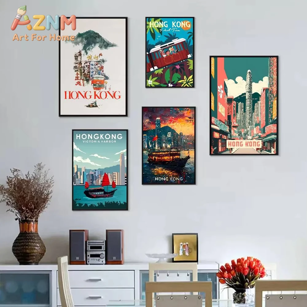 

1 шт. Классические винтажные постеры из Гонконга, принты на белой бумаге, художественные постеры, декор для комнаты в стиле каваи