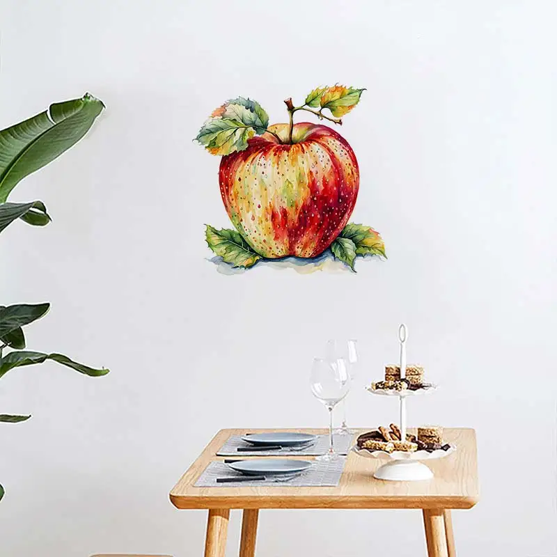 Fresh Lemon Apple Leisure Pastoral Style Home Wall Stickers Waterproof Refrigerator Decals Home Decor Decals  S393