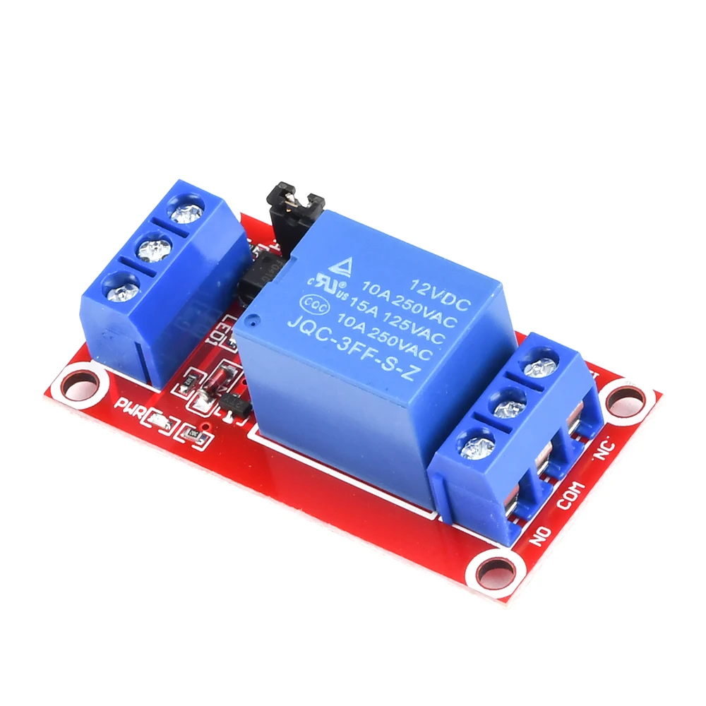 Placa de Módulo de Relé Escudo com Optoacoplador, Suporte Alto e Baixo Nível Trigger, 1 Canal, 5V, 9V, 12V, 24V