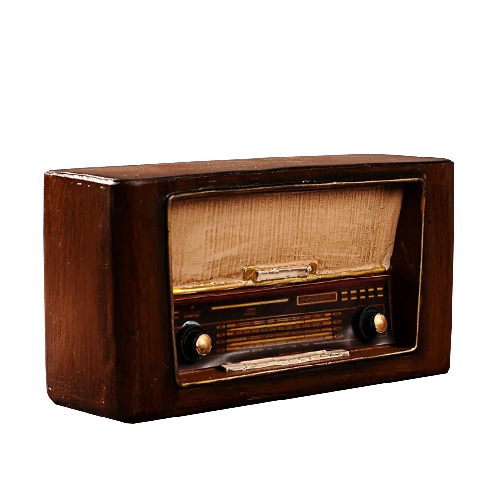 

Vintage Radio Vintage Figurines Office Decor Desktop Tabletop Tabletop Models Models Bamboo Style Artistic Gift