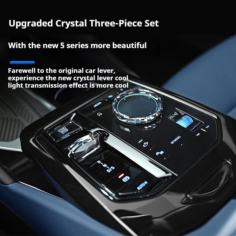 For 24 New BMW 5 Series i5 G60 G68 Crystal To The Dial Knob Sbutton 525/530 Modified Trim Accessories Auto Parts