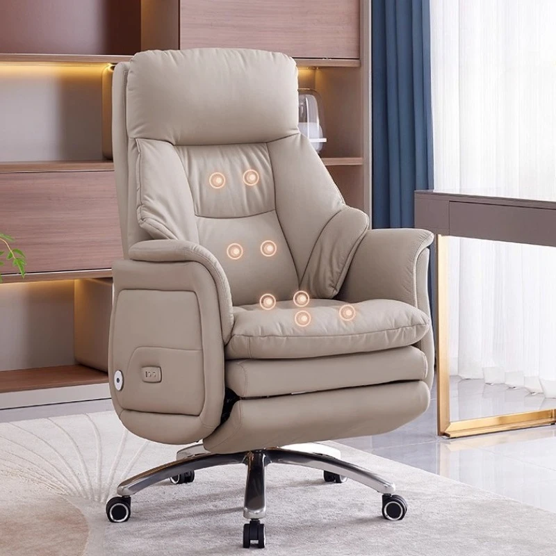 

Leather Electric Massage Ventilation Heating Desk Office Chair Gaming Chair Relaxing Armchair Ergonomic Manager Boss chairs