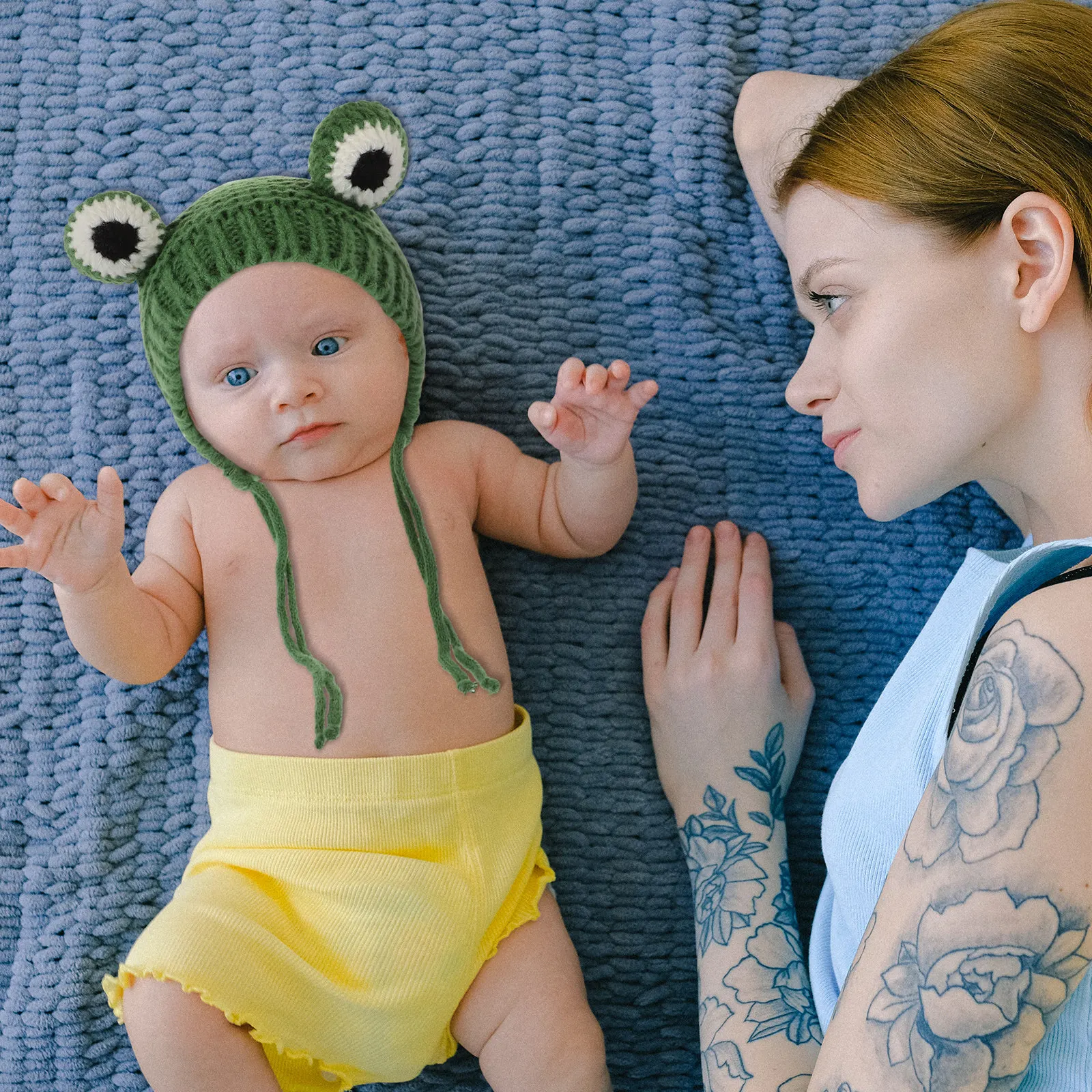 

1 шт. Зимняя детская теплая вязаная шапка с животным принтом, эластичная, для осенних холодных дней, подарок для фотосессий