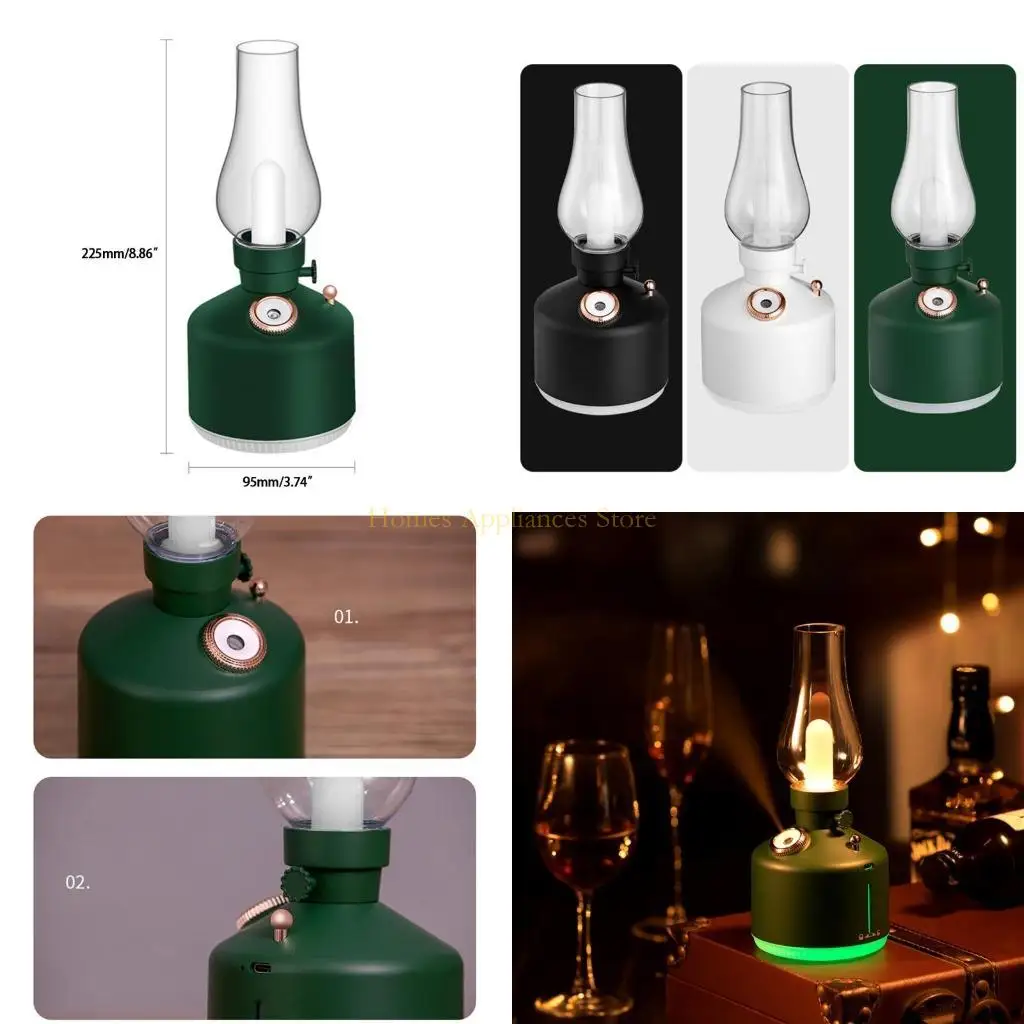 

D0AB Portable 280 мл электрического воздуха увлажнителя ароматического масла диффузор USB Cool Mist Sprayer с красочным ночным