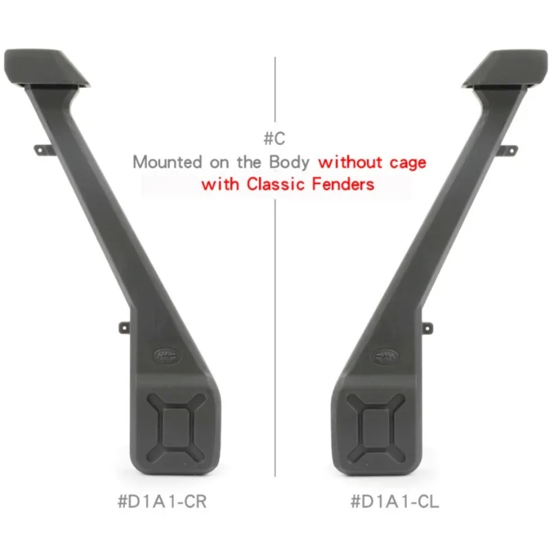 

RC Car wading hose #C with classic small wheel eyebrows Wilderness Defender body modification for RC Crawler #D1A1-CR/CL