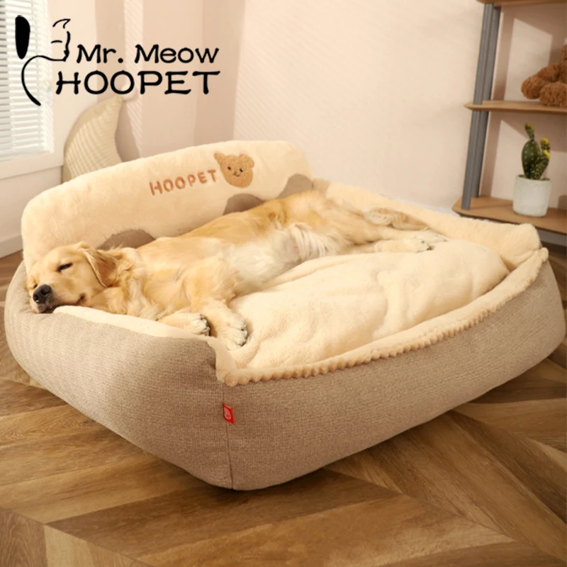 

HOOPET Dog Nest Winter Warm Large Dog Golden Hair Keji Seasonal Universal Pet Sleeping Cat Nest Removable and Washable Dog Bed