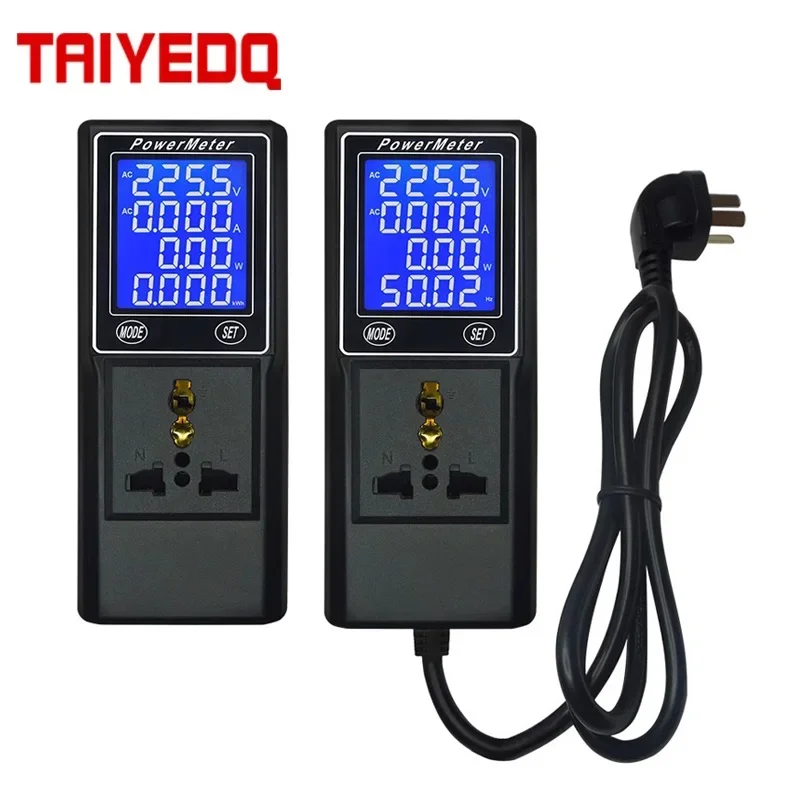 LCD Digital Power Meter Electric Meter Measuring Socket Multifunctional AC Voltage Current Meter 10A