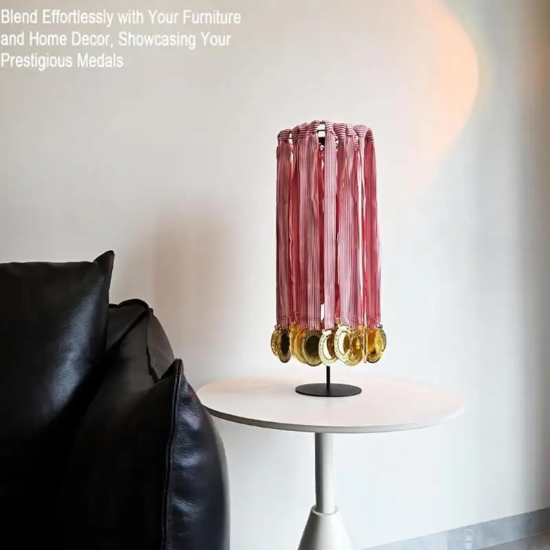  Display Stand Metal Texture Rotating Award Holder for Basketball Running