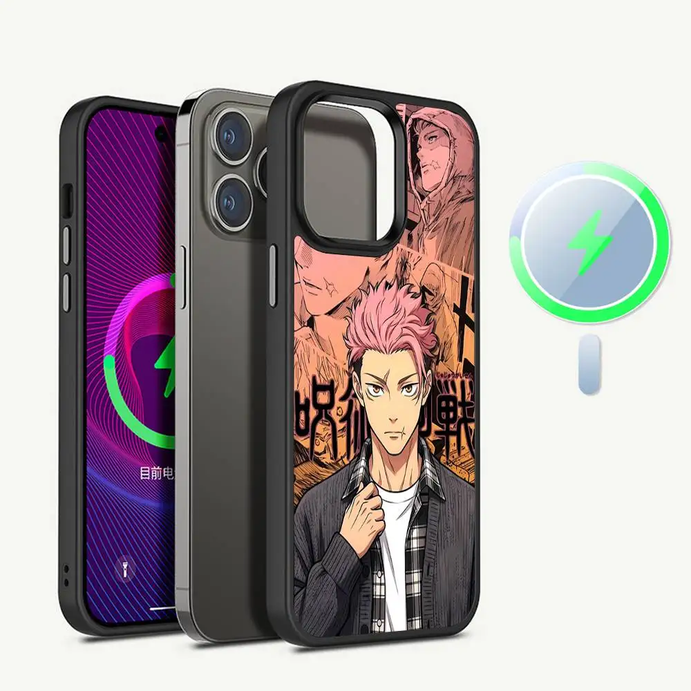 Anime Itadori Yuji JUJUSU Phone Case For iPhone 13 14 15 11 12 16 17 Pro Max Plus For Magsafe Magnetic Shell