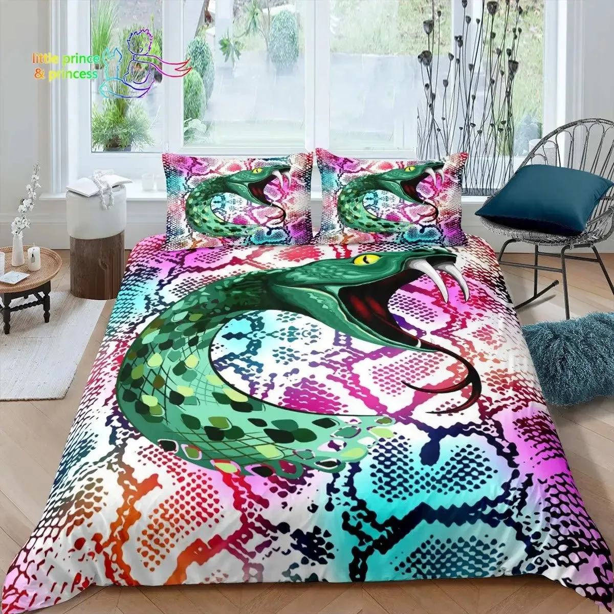 

3D Snake Style Bedding Set Single Twin Full Queen King Size Bed Set Adult Kid Bedroom Bedding Gift