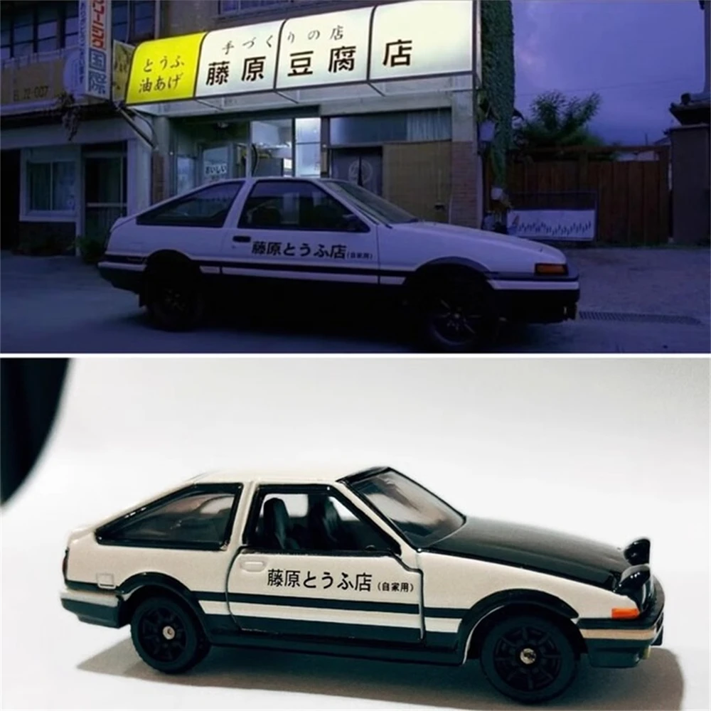 Takara Tomy Tomica Model Samochodu Toyota AE86 z Odlewu Stopu Metali, Kolekcja Samochodów Wyścigowych w Stylu INITIAL D, Model Zabawka