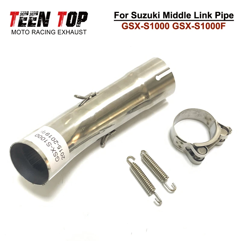 For Suzuki GSXS1000 GSXS1000F Exhaust Middle Pipe 2015-2021 51mm Motorcycle Exhaust Muffler GSX-S1000 GSX-S1000F Link Tube