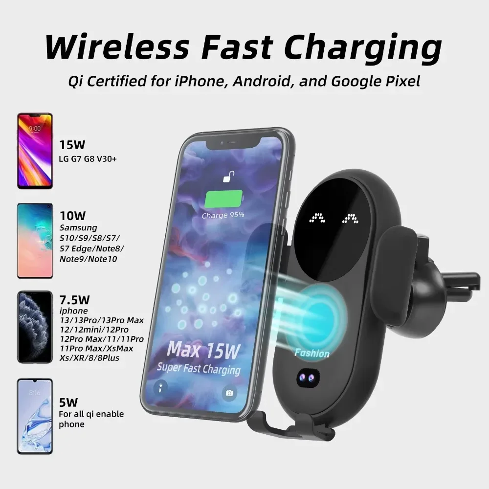 Universal Smartphone Support Wireless Car Charger Air Vent Portable Handyhalterung Auto Magnetic Mobile Phone Holder For Car