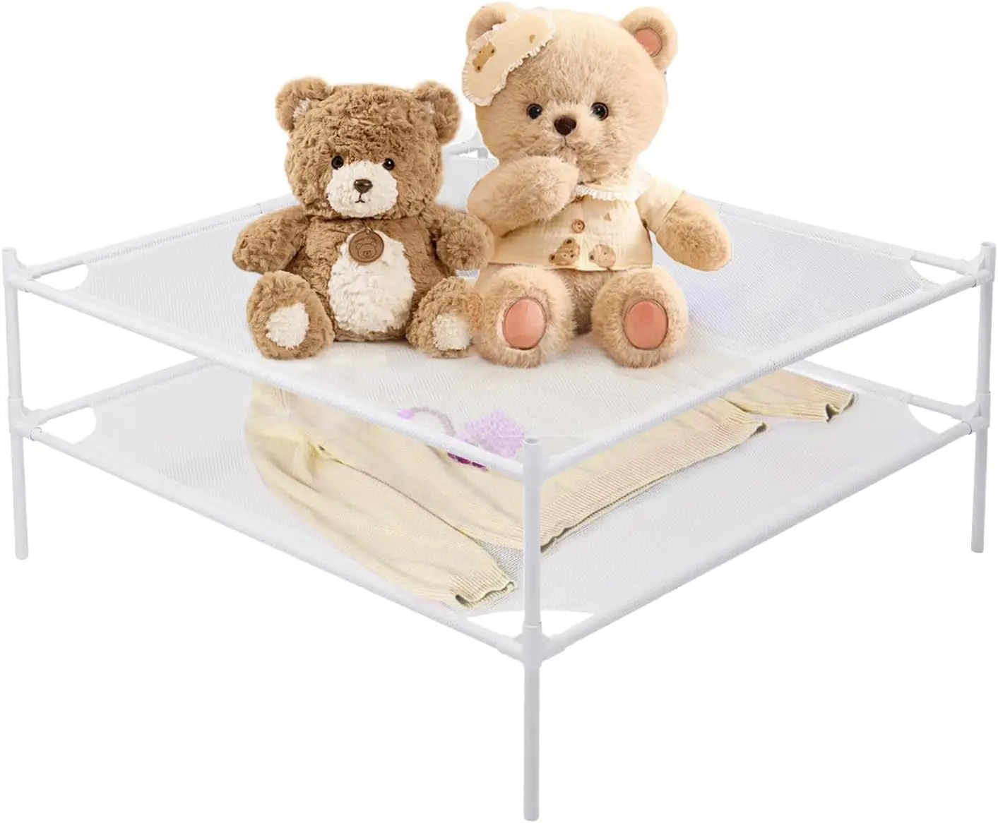 

Двухуровневая складная сушилка для свитеров, плоская сетчатая конструкция для одежды, носков, игрушек, для использования в помещении и на улице