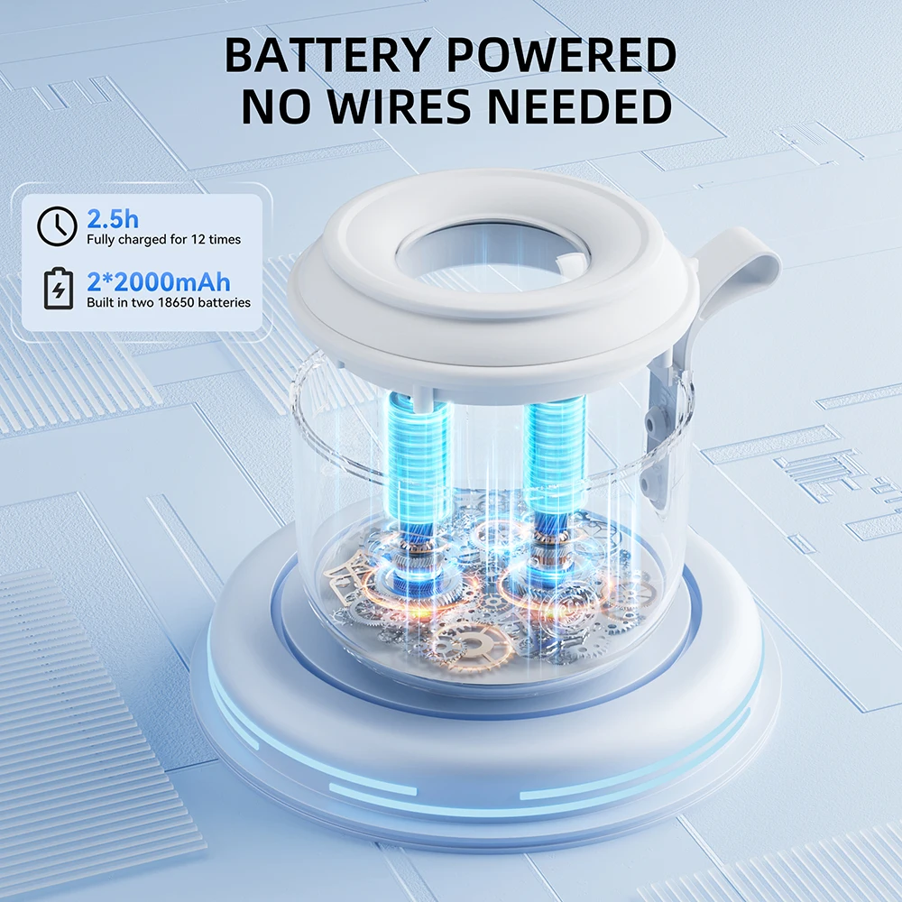 KUNPHY 超音波 UV クリーナー 200 ミリリットル 48kHz 入れ歯アライナーリテーナー美白トレイナイト歯科マウスガードバッテリー USB 付き