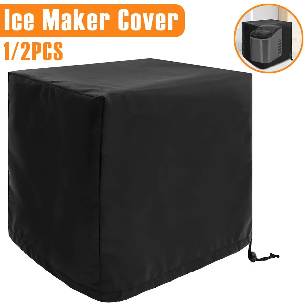 Dust Cover Countertop Ice Maker Cover 420D Oxford Cloth Ice Maker Protector with Drawstring for Ice Makers Countertop Appliances