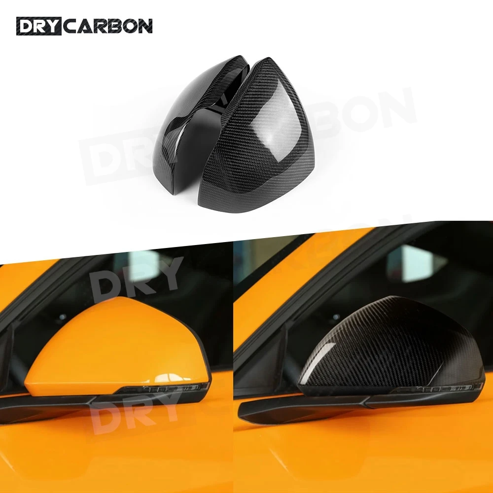 

Carbon Fiber Side Mirror Cover Trims For Ford Mustang 2014-2020 Car Mirror Caps Decorations Body Kits Accessories
