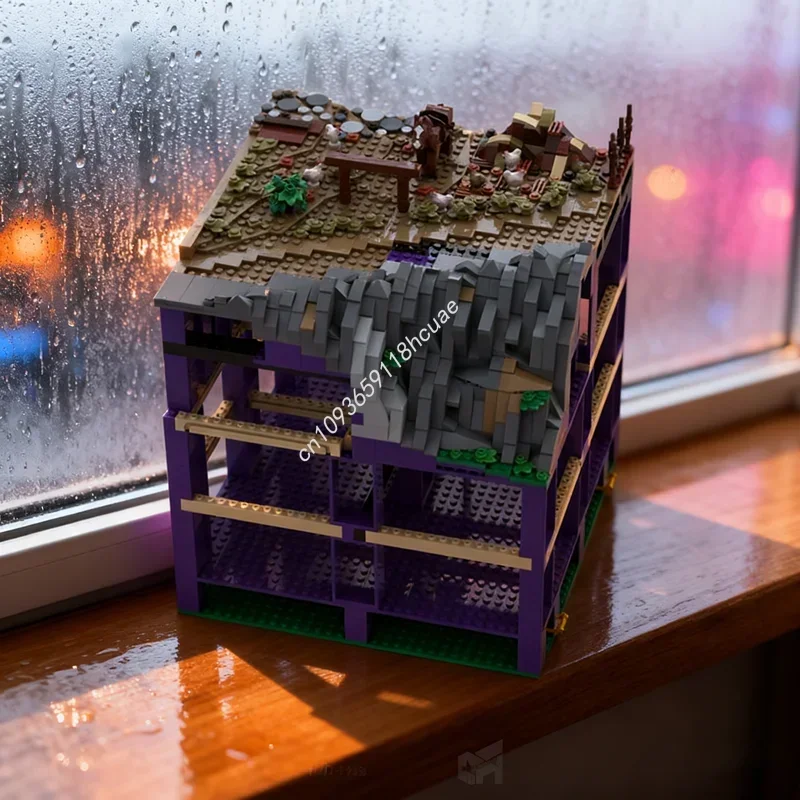 Image of 891-teiliges MOC Schloss Hohengeroldseck Modellbausatz Architektur-Spielzeug DIY Festival-Geschenk Lernspielzeug Geburtstagsgeschenk