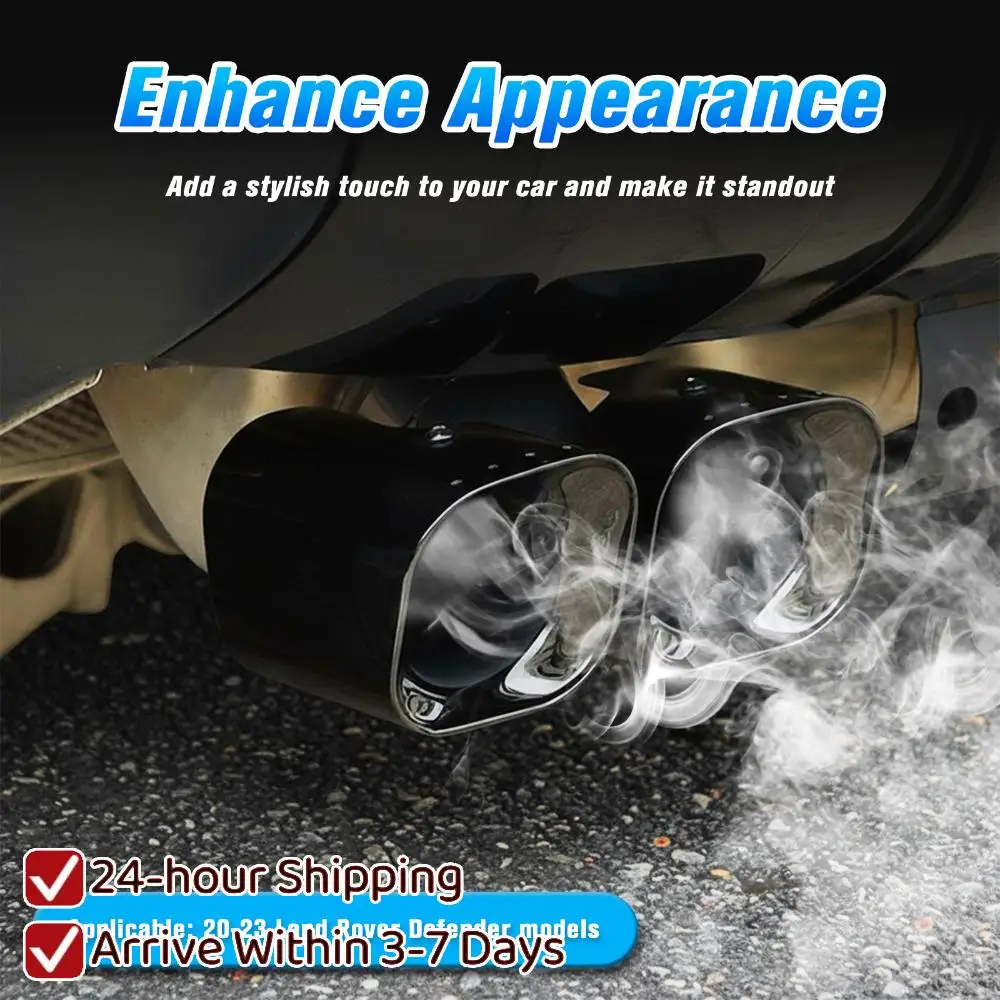 

Комплект декоративных накладок на выхлопную трубу из нержавеющей стали с защитной панелью для Land Rover Defender 90/110/130 20-25