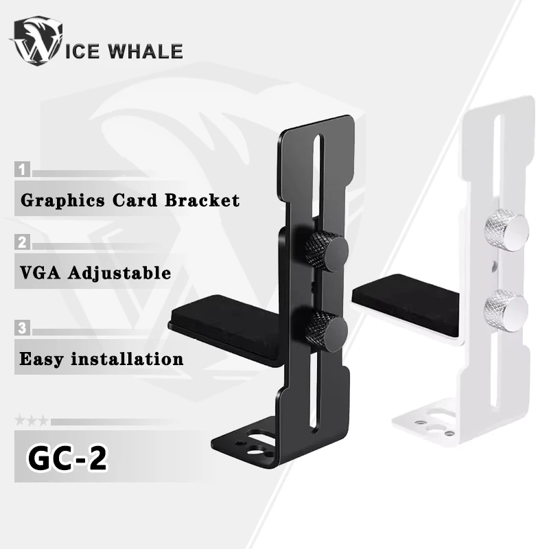 Staffa di supporto GPU per scheda grafica ICE Whale Custodia per camera Seaview Posizione ventola da 12 cm fissa Previene l\'apertura della scheda