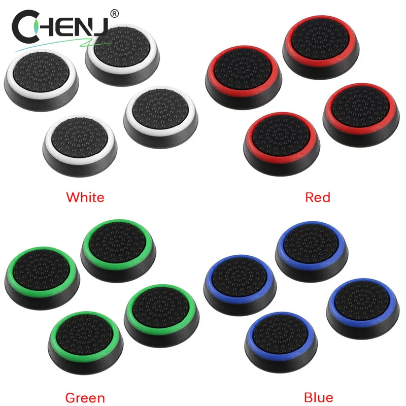 Silicone Analógico Polegar Stick Grips Capa, Gamepad Cap, Joystick Cap Cases para Xbox 360 One, Playstation 4, PS4, PS3 Pro Slim, 4pcs