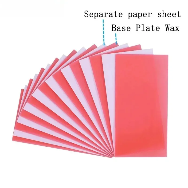 4x17Sheets/Box 1.3mm Red Wax Sheets for Jewelry Model Casting and Dental Modeling, Technician Base Plate Wax for Dentures