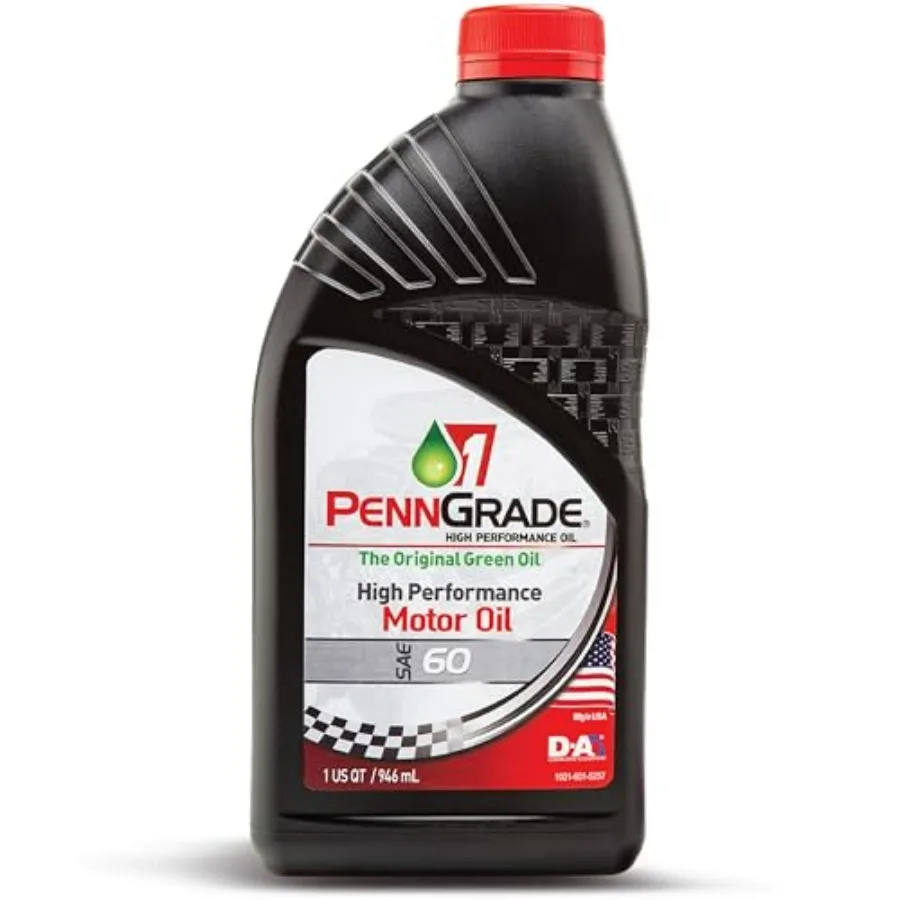 

PENN GRADE 1 Monograde High Performance Oil SAE 60 1 Quart 12 Pack Automotive Lubricant Red Premium Quality for High-Performanc
