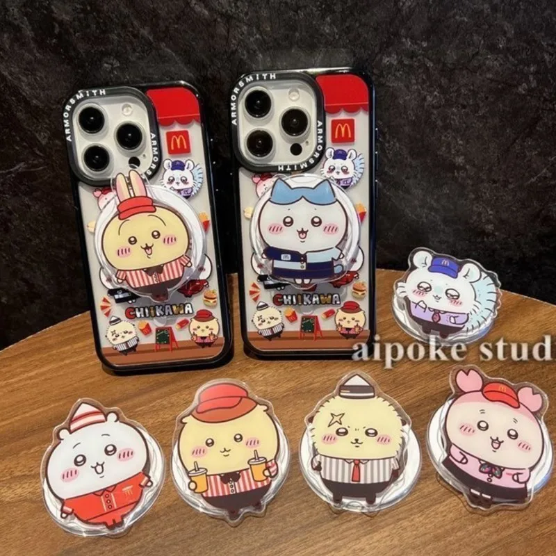 Cute Chiikawa Magnetic Phone Holder Grip Tok Kawaii Anime Hachiware Usagi For Magsafe Acrylic Foldable Stand for iPhone Samsung