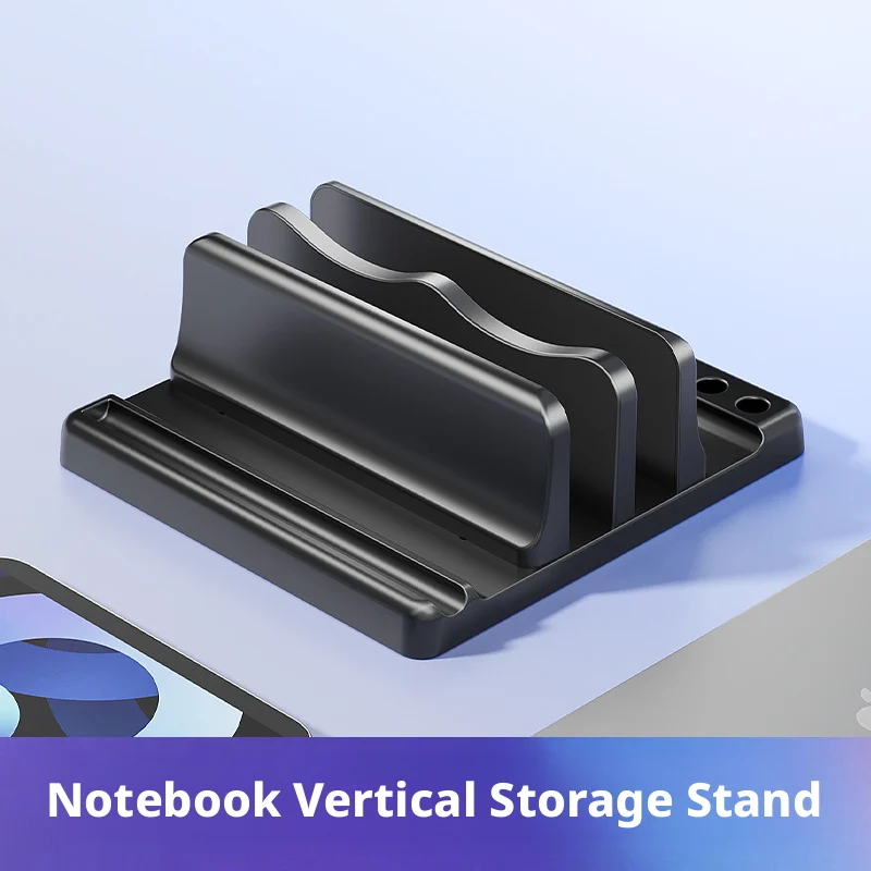 Universal 3/2 Slots Desk Laptop Holder Vertical Laptop Stand