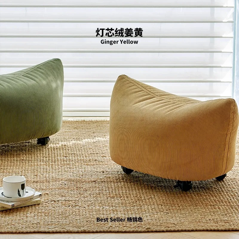 

Nordic Small Stools Household Shoe Change Stools Entrance Ottomans Low Ottomans Octagonal Stools Universal Wheel Sofa Footstools