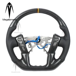 Customize Carbon Fiber Steering Wheel For Nissan Patrol Armada Y62 Y61 LED Steering Wheel